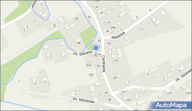 Wokowice, Centralna, 62, mapa Wokowice