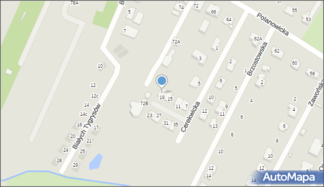 Wrocław, Cerekwicka, 21, mapa Wrocławia