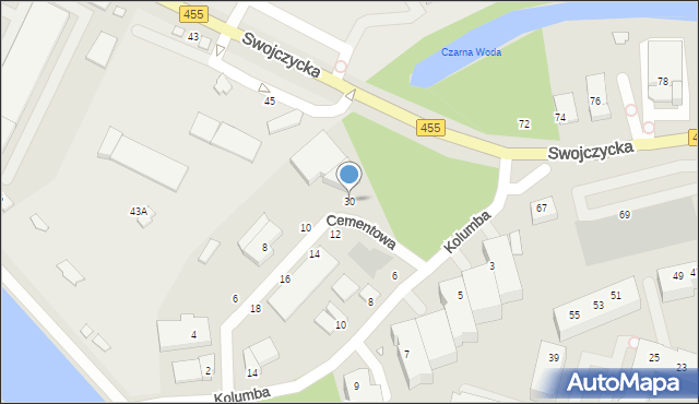 Wrocław, Cementowa, 30, mapa Wrocławia