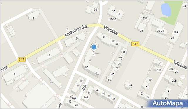 Wrocław, Cesarzowicka, 4, mapa Wrocławia