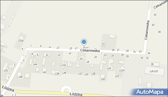 Zaborów Pierwszy, Cekanowska, 19, mapa Zaborów Pierwszy