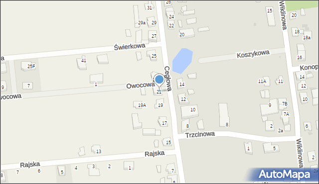 Zacharzew, Cegłowa, 21, mapa Zacharzew