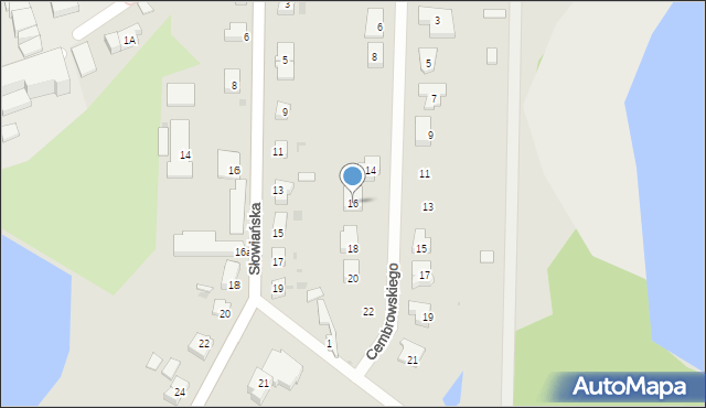 Żarów, Cembrowskiego Mariana, ks., 16, mapa Żarów