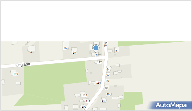 Zdrowa, Ceglana, 2, mapa Zdrowa