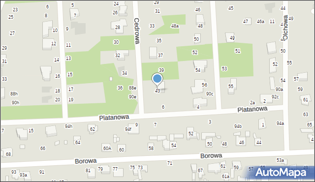 Zduńska Wola, Cedrowa, 43, mapa Zduńska Wola