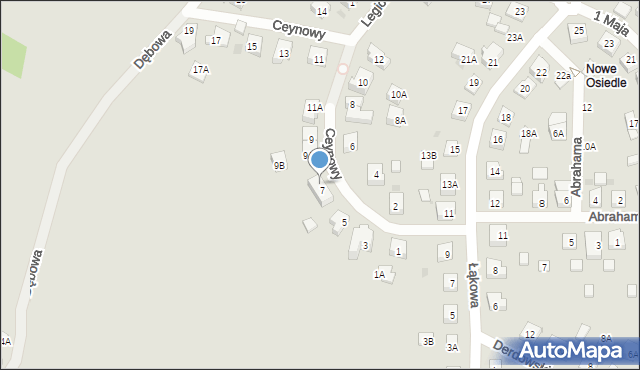 Żukowo, Ceynowy Floriana, dr., 7A, mapa Żukowo