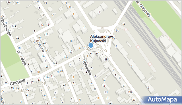 Aleksandrów Kujawski, Chopina Fryderyka, 1, mapa Aleksandrów Kujawski