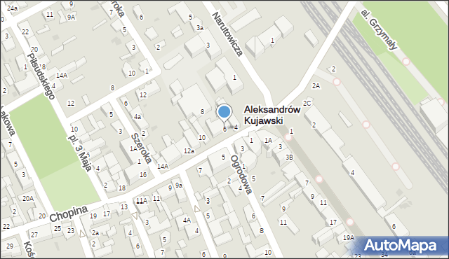 Aleksandrów Kujawski, Chopina Fryderyka, 6, mapa Aleksandrów Kujawski