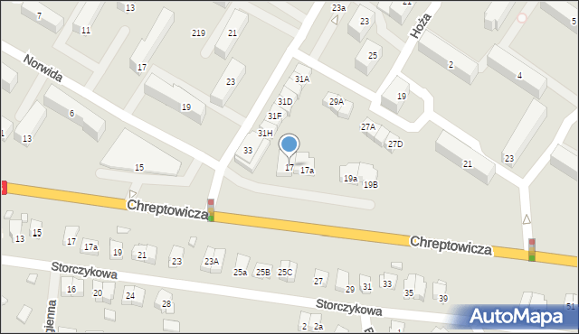 Augustów, Chreptowicza Joachima, 17, mapa Augustów
