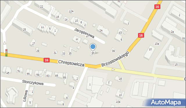 Augustów, Chreptowicza Joachima, 37, mapa Augustów