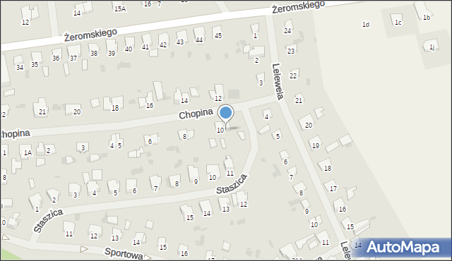 Bartoszyce, Chopina Fryderyka, 11, mapa Bartoszyce