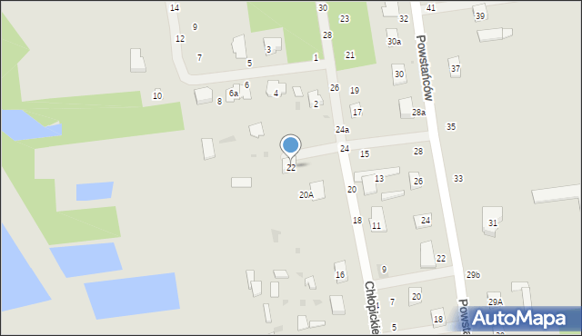 Biała Podlaska, Chłopickiego Józefa, gen., 22, mapa Białej Podlaskiej