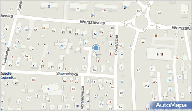 Biała Podlaska, Chodkiewicza Jana Karola, hetm., 3, mapa Białej Podlaskiej