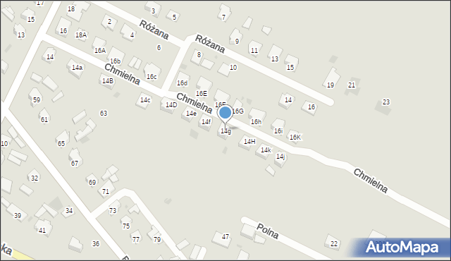 Bielsk Podlaski, Chmielna, 14g, mapa Bielsk Podlaski