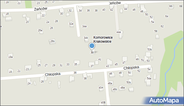 Bielsko-Biała, Chłopska, 39, mapa Bielsko-Białej