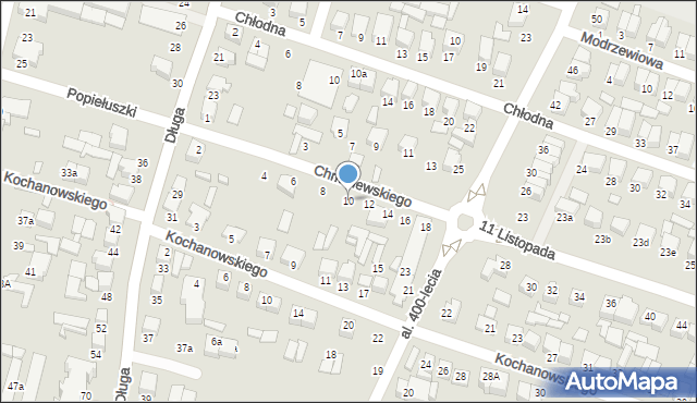 Biłgoraj, Chmielewskiego Józefa, ks., 10, mapa Biłgoraj
