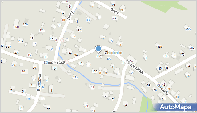 Bochnia, Chodenicka, 10A, mapa Bochni