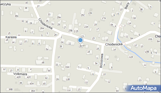 Bochnia, Chodenicka, 20, mapa Bochni