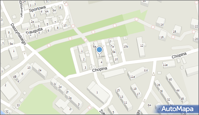 Bogatynia, Chopina Fryderyka, 5a, mapa Bogatynia