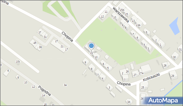 Boguszów-Gorce, Chopina Fryderyka, 11, mapa Boguszów-Gorce