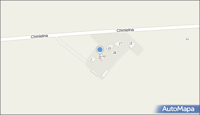 Borki, Chmielna, 21, mapa Borki