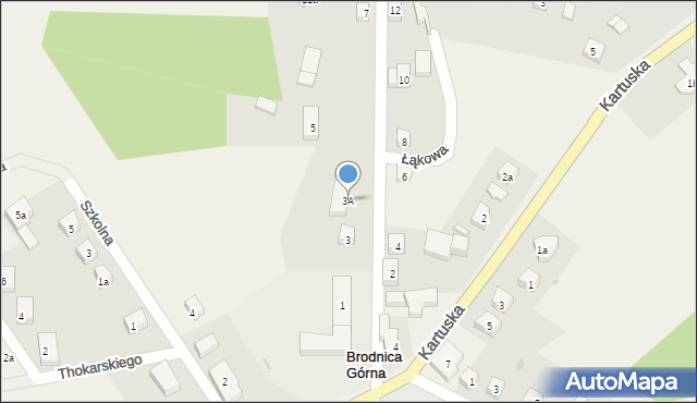 Brodnica Górna, Chmieleńska, 3A, mapa Brodnica Górna