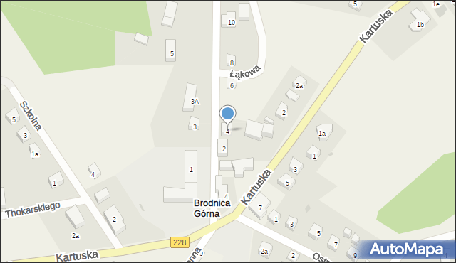 Brodnica Górna, Chmieleńska, 4, mapa Brodnica Górna