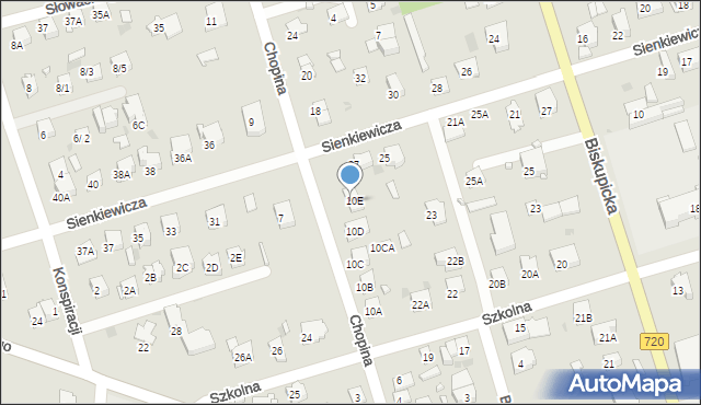 Brwinów, Chopina Fryderyka, 12, mapa Brwinów