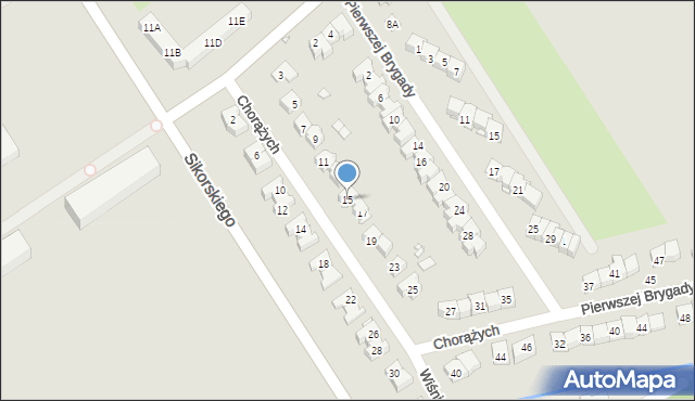 Brzeg, Chorążych, 15, mapa Brzeg