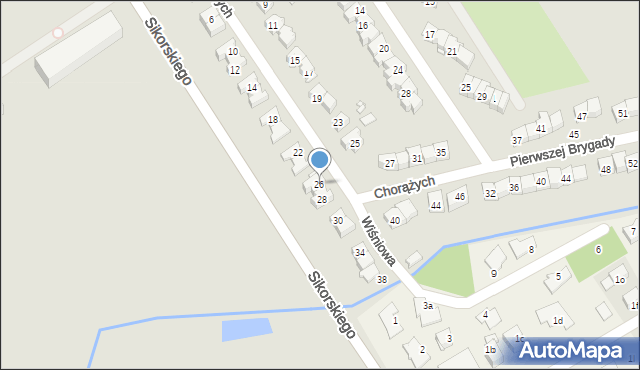 Brzeg, Chorążych, 26, mapa Brzeg