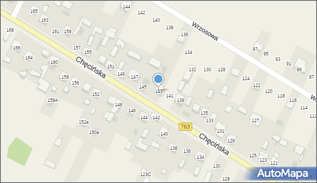 Brzeziny, Chęcińska, 143, mapa Brzeziny