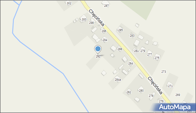 Brzeziny, Chęcińska, 292, mapa Brzeziny