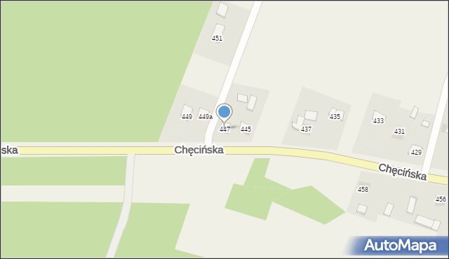 Brzeziny, Chęcińska, 447, mapa Brzeziny