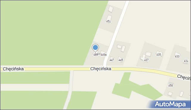 Brzeziny, Chęcińska, 449, mapa Brzeziny