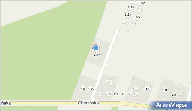 Brzeziny, Chęcińska, 451, mapa Brzeziny