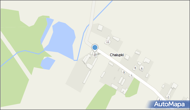 Brzozowa, Chałupki, 10, mapa Brzozowa