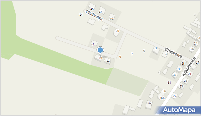 Bukowiec, Chabrowa, 13, mapa Bukowiec