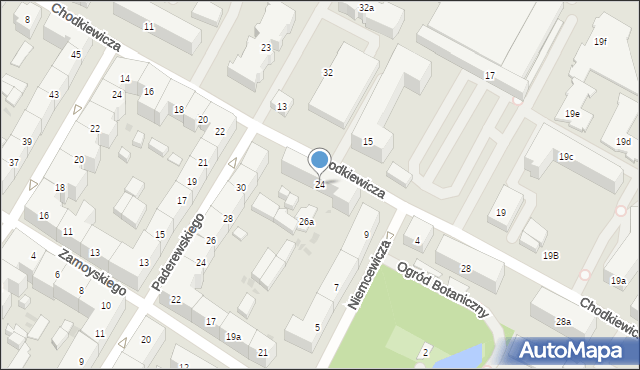 Bydgoszcz, Chodkiewicza Jana Karola, hetm., 24, mapa Bydgoszczy