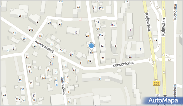 Bydgoszcz, Chołoniewskiego Antoniego, 52, mapa Bydgoszczy