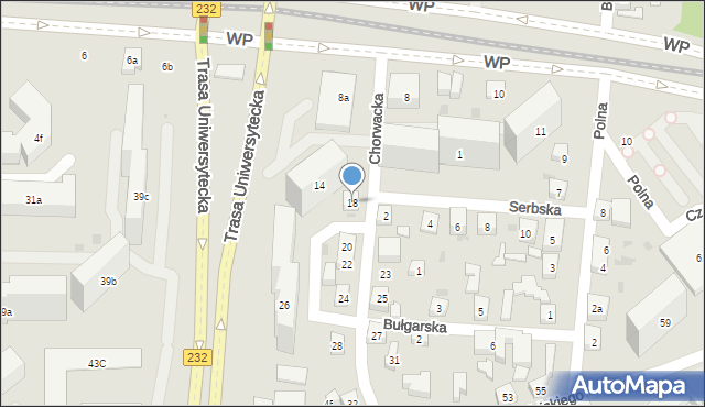 Bydgoszcz, Chorwacka, 18, mapa Bydgoszczy