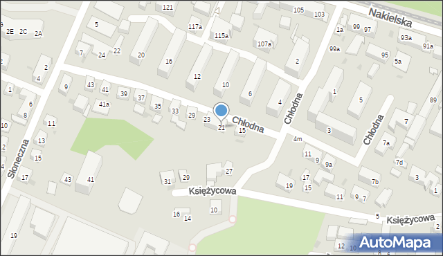 Bydgoszcz, Chłodna, 21, mapa Bydgoszczy