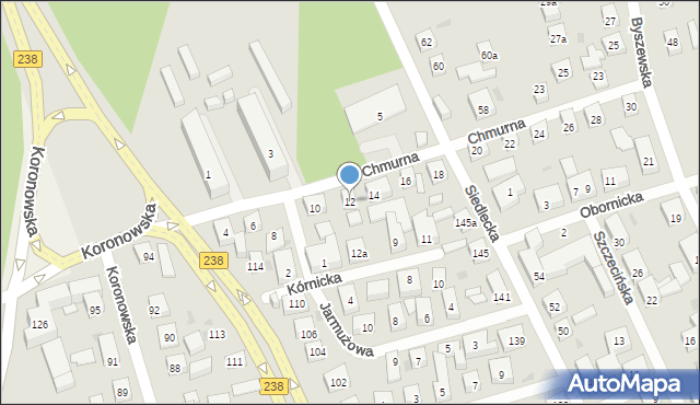 Bydgoszcz, Chmurna, 12, mapa Bydgoszczy