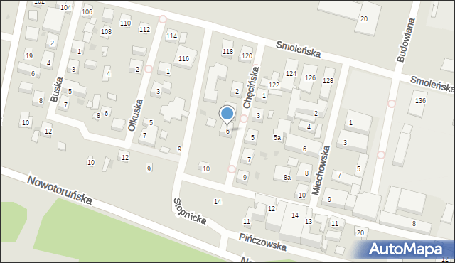 Bydgoszcz, Chęcińska, 6, mapa Bydgoszczy