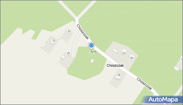 Bykowizna, Choszczak, 25, mapa Bykowizna