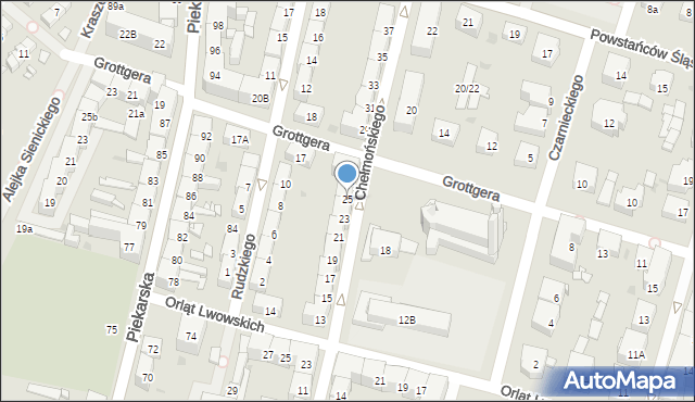 Bytom, Chełmońskiego Józefa, 25, mapa Bytomia