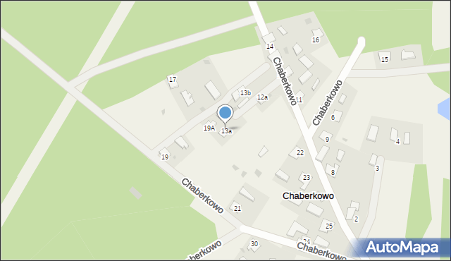 Chaberkowo, Chaberkowo, 13a, mapa Chaberkowo