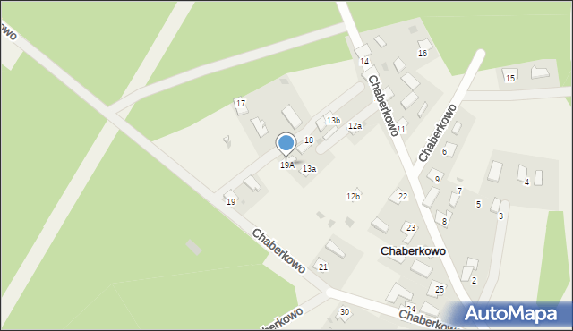 Chaberkowo, Chaberkowo, 19A, mapa Chaberkowo