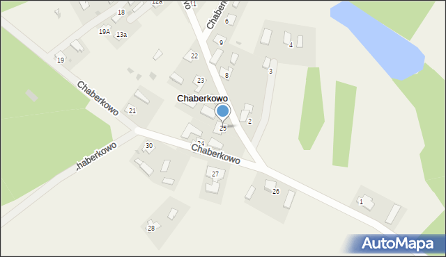 Chaberkowo, Chaberkowo, 25, mapa Chaberkowo