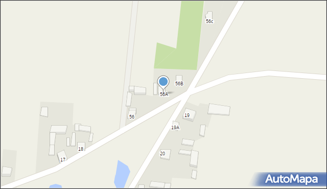Chabielice, Chabielice, 56A, mapa Chabielice