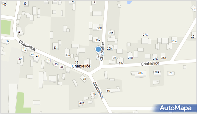 Chabielice-Kolonia, Chabielice-Kolonia, 30, mapa Chabielice-Kolonia